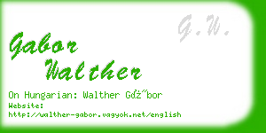 gabor walther business card